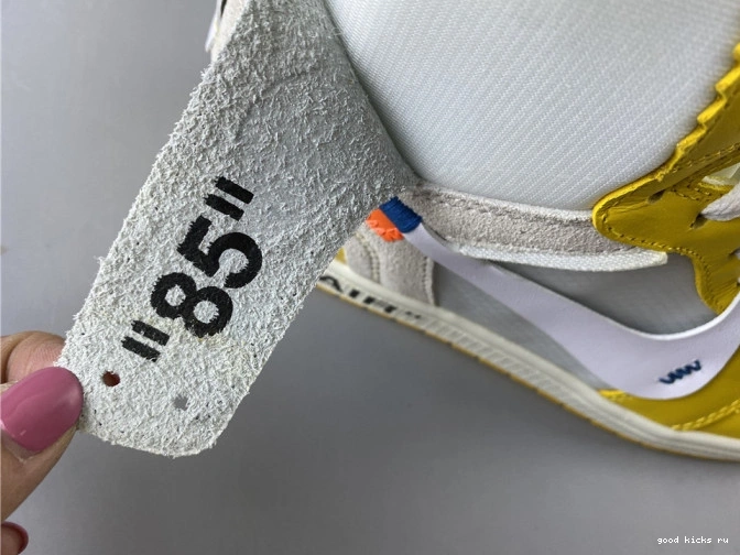 Rep Off-White Dark White Powder Jordan 1 Air Yellow-Cone x AQ0818-149 NRG 0719